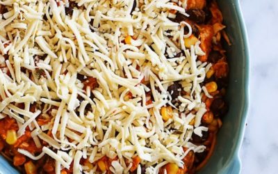 Spiralized Mexican Sweet Potato & Chicken Casserole