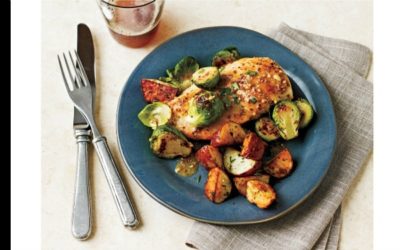 Chicken & Brussel Sprouts with Mustard Sauce