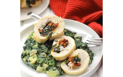 Kale and Sun Dried Tomatoes Stuffed Chicken