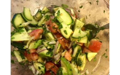 Cucumber Tomato Avocado Salad